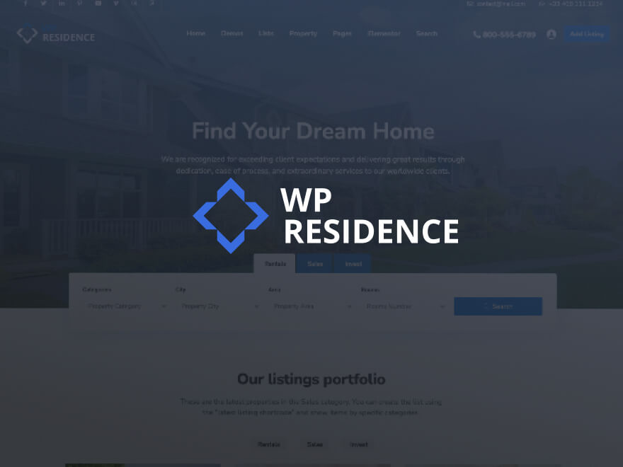 WP Residence - Real Estate WordPress Theme