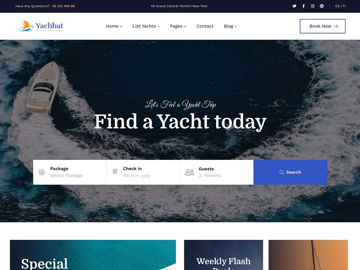 Yachbat - Yacht & Boat Rental WordPress Theme