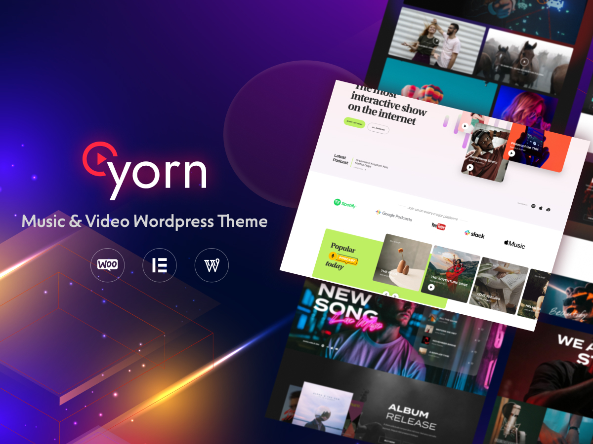 Yorn - Music & Video WordPress Theme