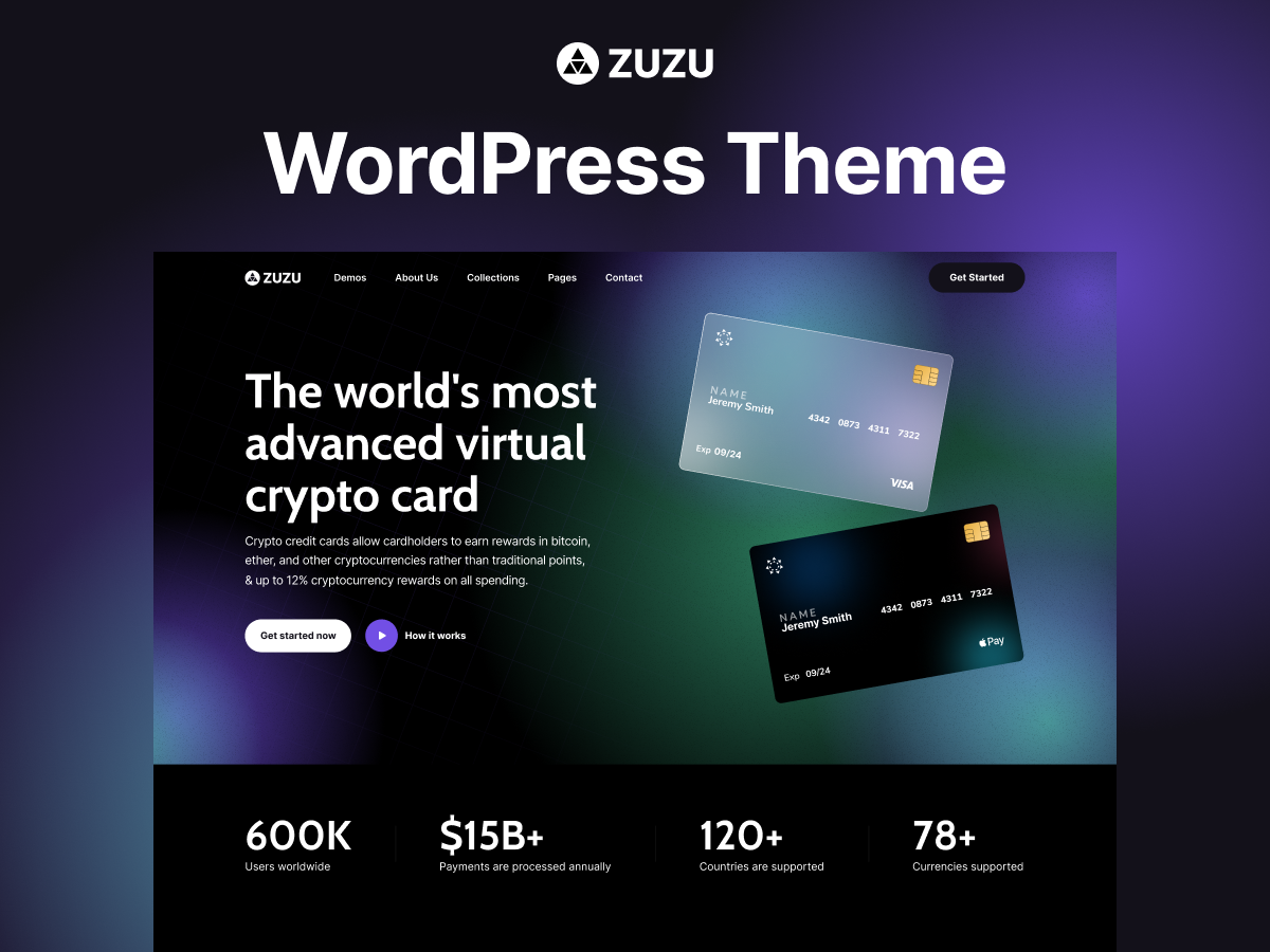 Zuzu - NFT & Crypto WordPress Theme