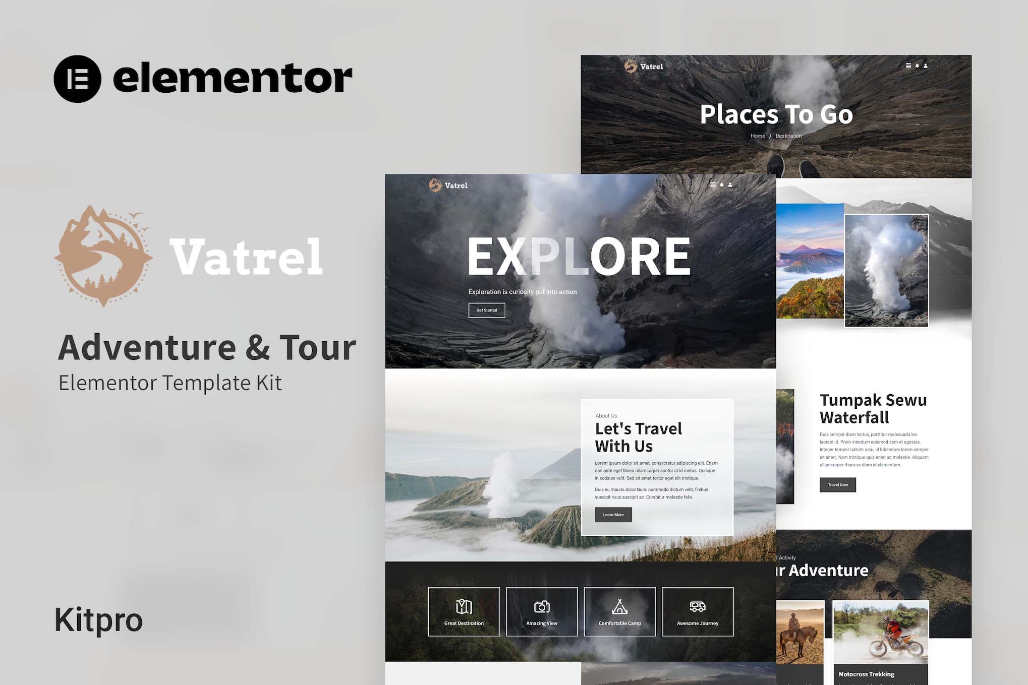 Vatrel - Adventure & Tour Elementor Template Kit