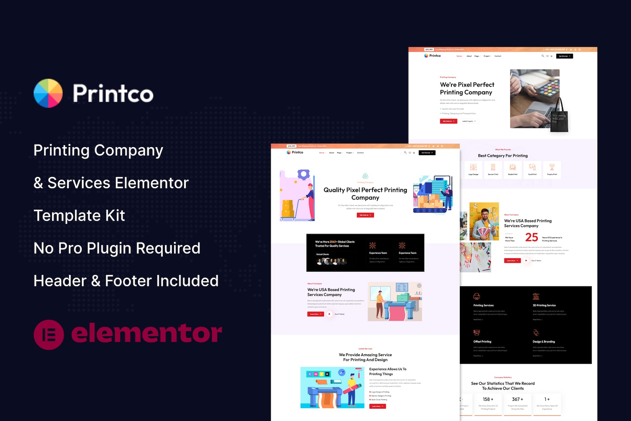 Printco - Printing Company & Services Elementor Template Kit