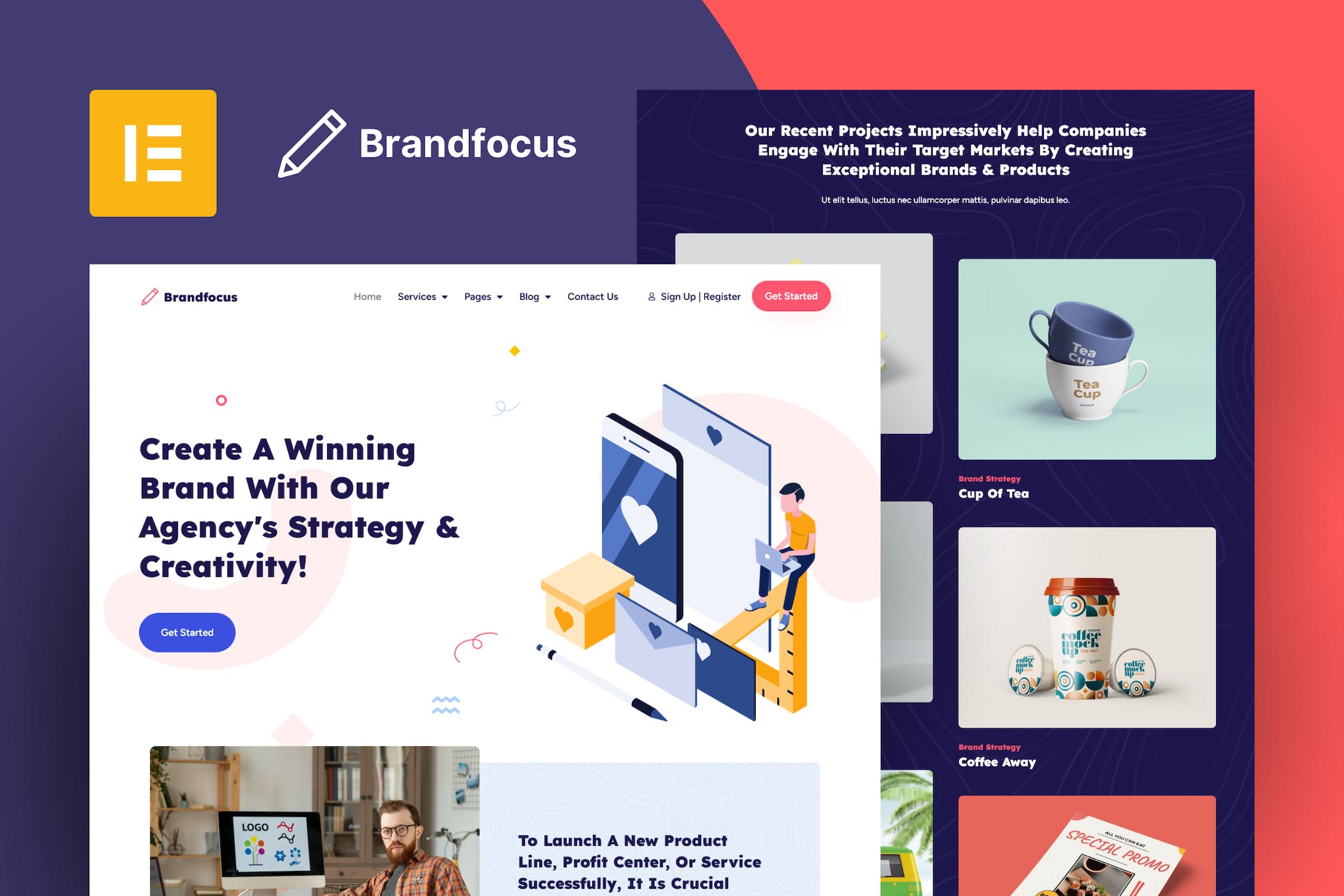 Brandfocus - Branding Agency Elementor Template Kit