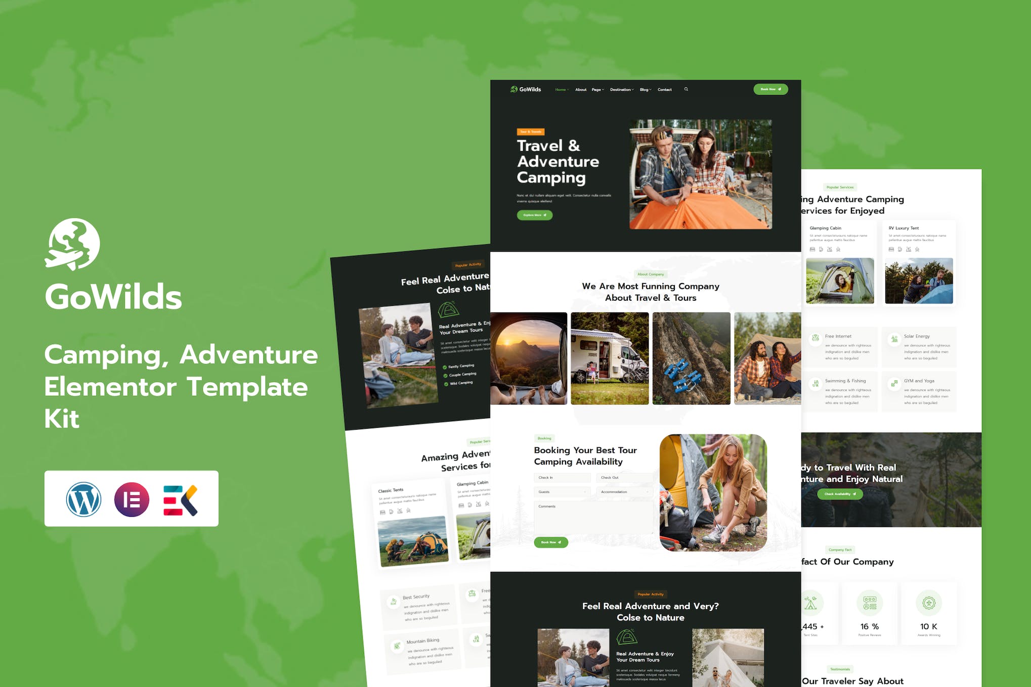 Gowilds - Travel & Tour Booking Elementor Template Kit