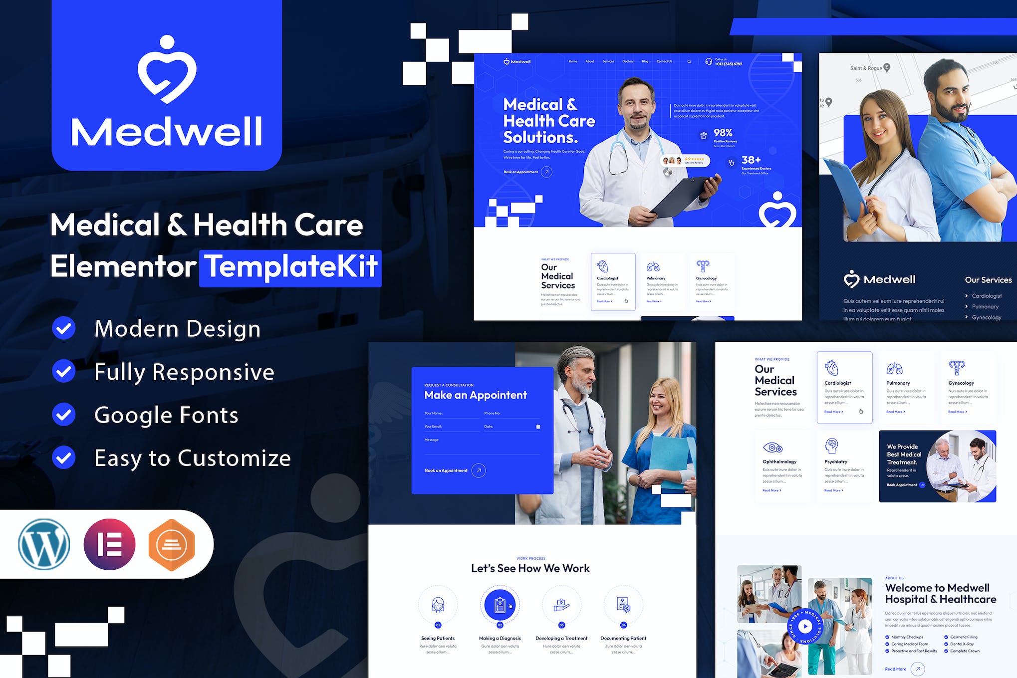 Medwell - Medical & Health Care Elementor Template Kit