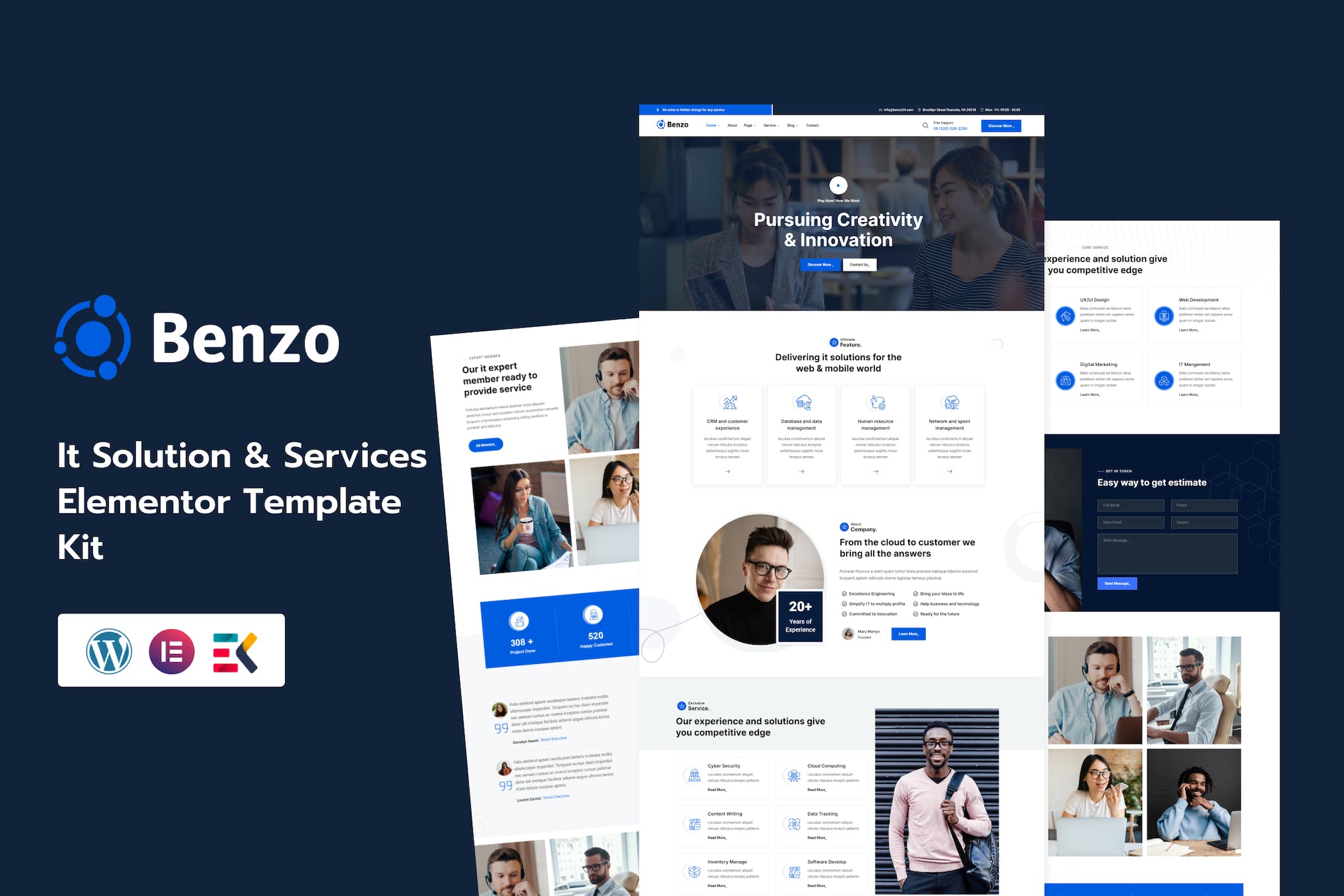 Benzo - It Solution & Services Elementor Template Kit