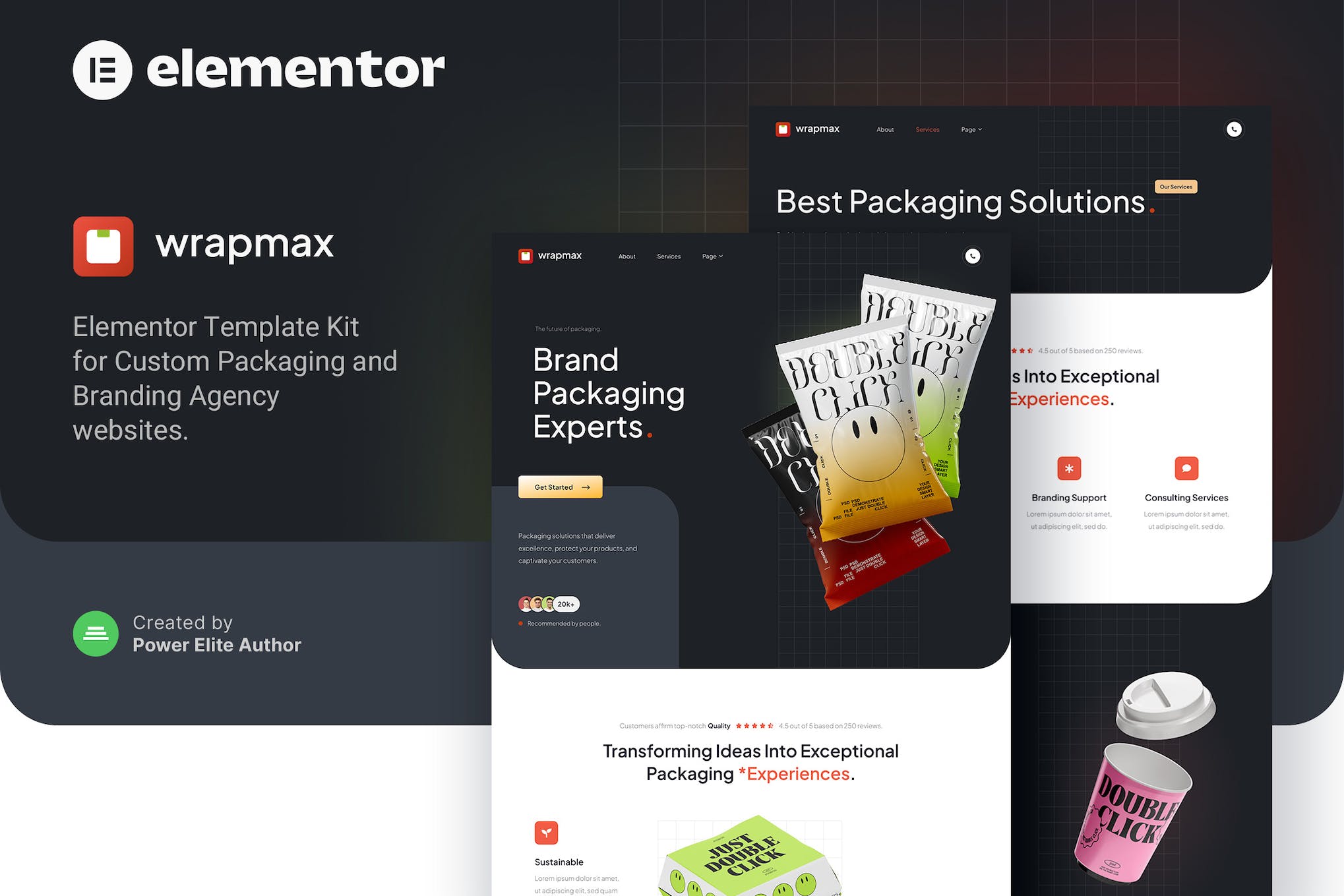 Wrapmax – Custom Packaging & Branding Agency Elementor Template Kit