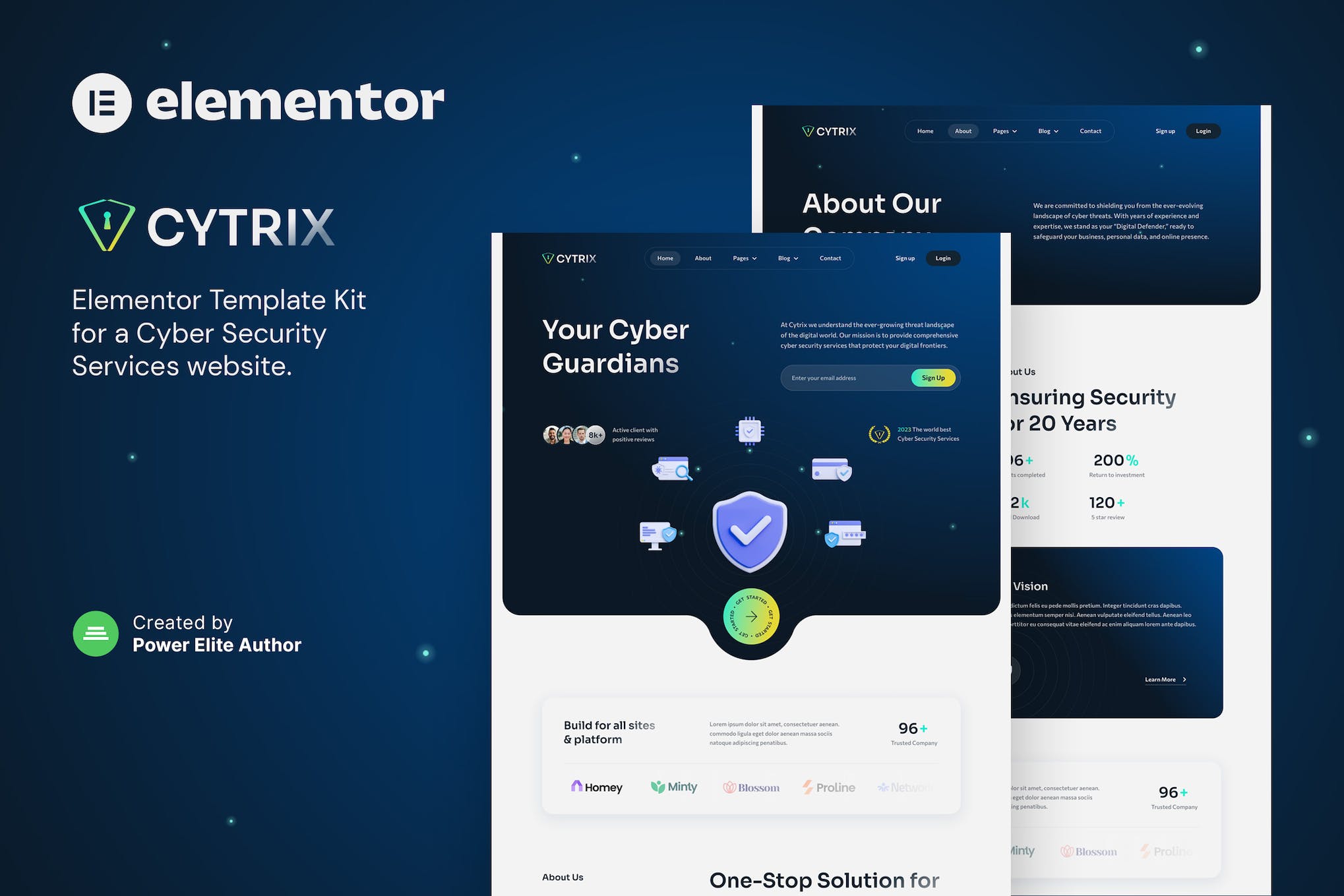 Cytrix – Cyber Security Services Elementor Template Kit