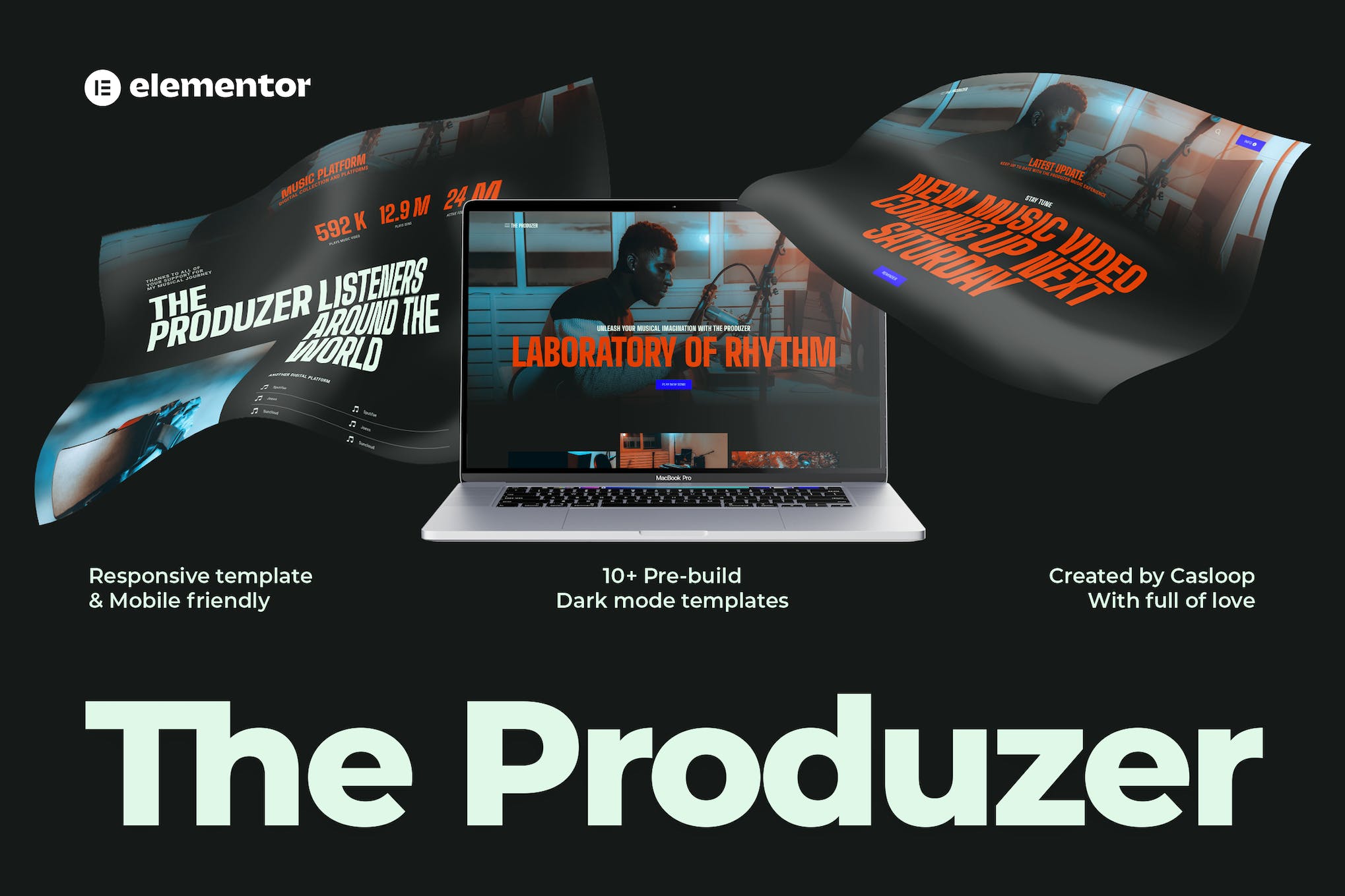 The Produzer - Music & Band Elementor Template Kit